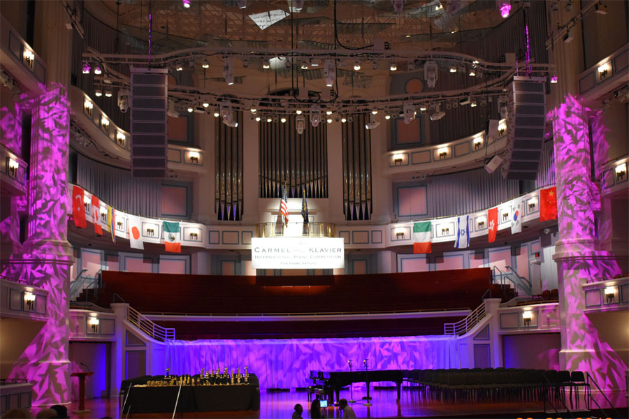 The stage is set at the Carmel Klavier International Piano Competition